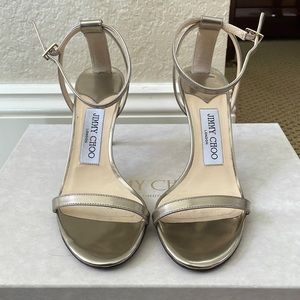 Jimmy Choo Gold Stilettos size 5.5